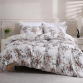 LONAVA Queen Floral 3 Pcs Duvet Cover Set, Breathable Soft Microfiber Light by LONAVA