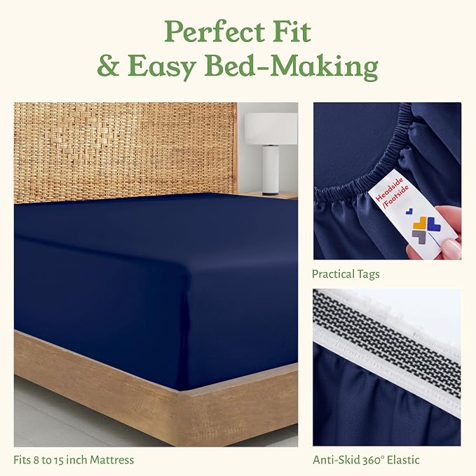 California Design Den 100% Organic Cotton Fitted Sheet Only - Image 6