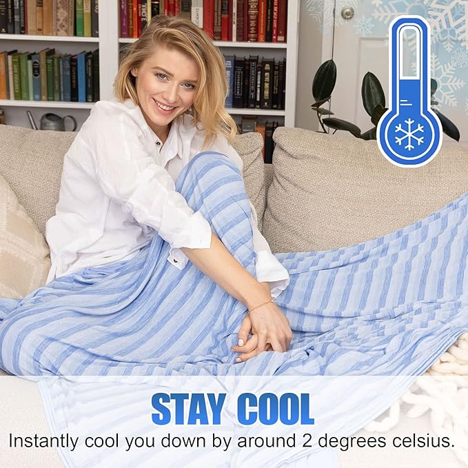 Ailemei Direct Cooling Blanket for Hot Sleepers, Double Sided Cold Effect - Image 3