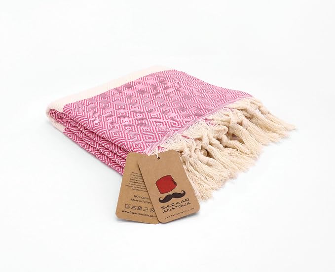 Bazaar Anatolia Turkish Beach Towel – 100% Cotton, Quick Dry, Sand Free Towel - Image 9