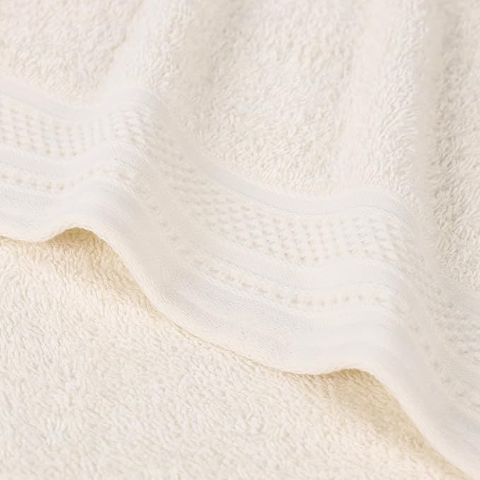 Superior Honeycomb 100% Cotton 500 GSM 12 Piece Bath Towel Set, 6 Washcloths - Image 6