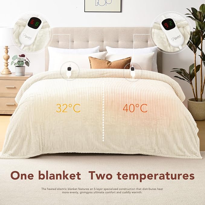 Homemate Electric Heated Blanket Queen Size - Image 8