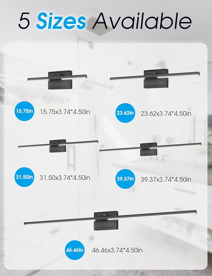 VOLISUN Bathroom Vanity Light 15.7 inch, 5CCT Dimmable, 20W LED Bathroom Light - Image 8