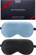 BeeVines 100% Real Mulberry Silk 2 Pack Sleep Mask, Pure Silk Eye Masks by BeeVines