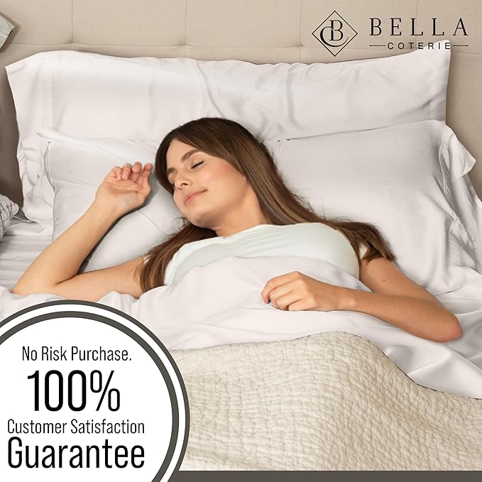 Bella Coterie | Luxury Bamboo Viscose Queen Size Pillowcase Set | 100% - Image 5