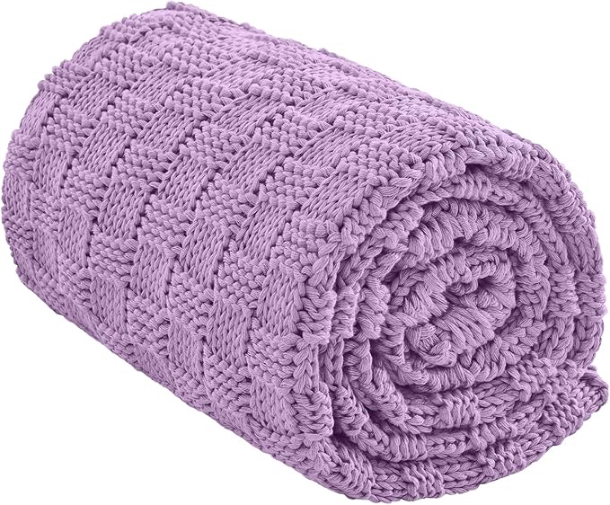 Knitted Weighted Blanket Adults, No Beads Heavy Blanket 40” x 60'' 7lbs by Unknown