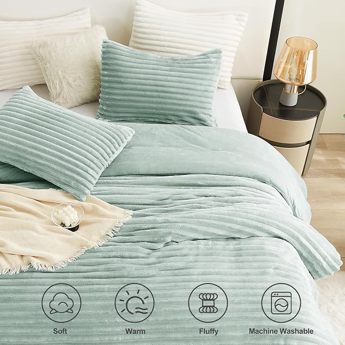 CozyLux Fluffy King Size Comforter Set - Image 2