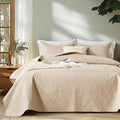 FLYMME Twin Quilt Bedding Set, Vintage Olive Leaf Design Bedspread Bed Coverlet by FLYMME
