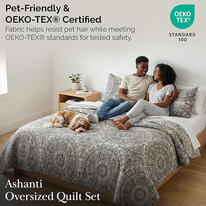 Southshore Fine Living, Inc. Ashanti Collection Oversized Quilt Queen Bedding - Image 5