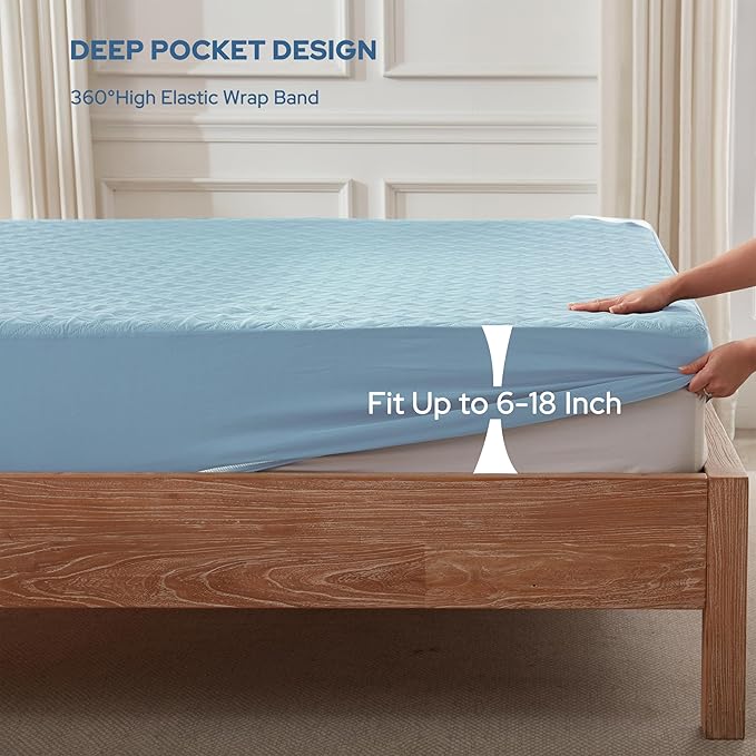 BEDLORE Waterproof Mattress Protector, Queen Size Mattress Pad - Image 4