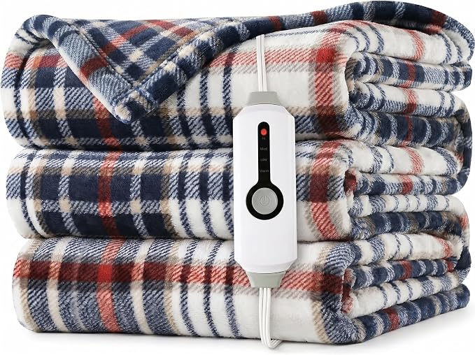 LaffyLo Electric Heated Blanket Throw Size by LAFFYLO