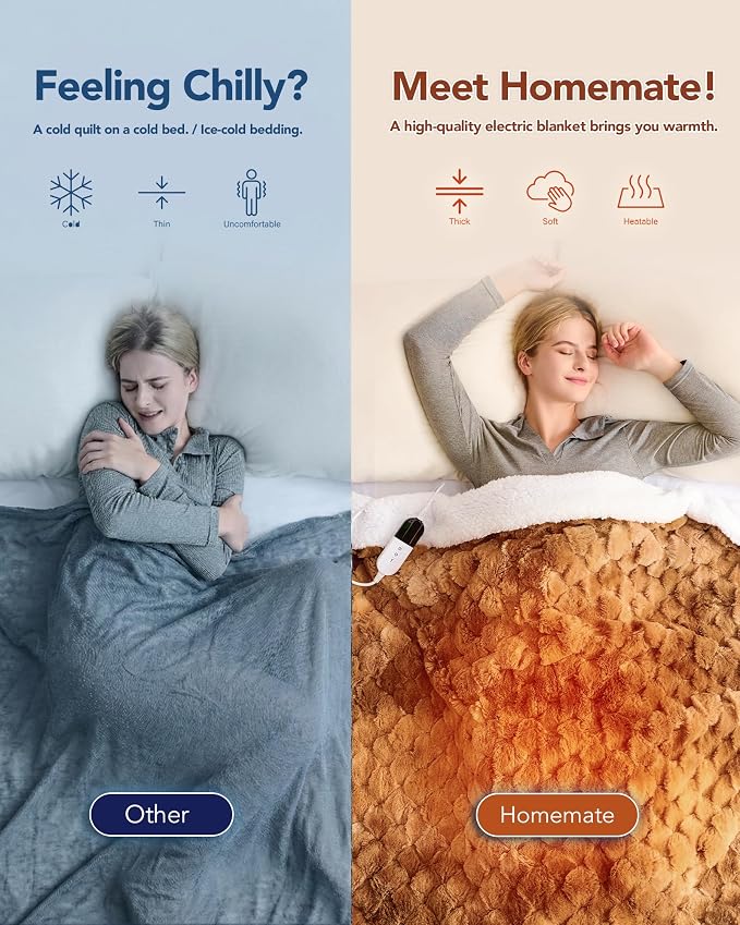 Homemate Electric Heated Throw Blanket - Image 4