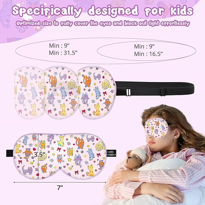 Kids Sleep Mask Eye Cover: 100% Real Natural Pure Silk Eye Mask - Image 4