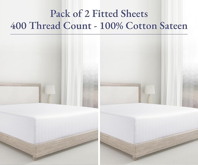 California Design Den 2-Pack King Size Fitted Sheets Only - Image 5