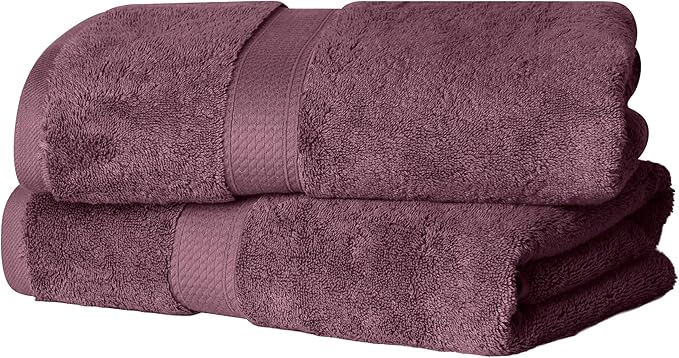 SUPERIOR Egyptian Cotton Pile Bath Towel Set of 2, Ultra Soft Luxury Towels by SUPERIOR