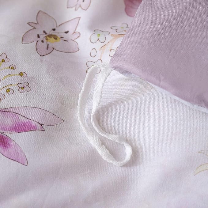 OAITE Duvet Cover Set Queen Size Floral Pattern Ultra Soft 100% Cotton Duvet - Image 8
