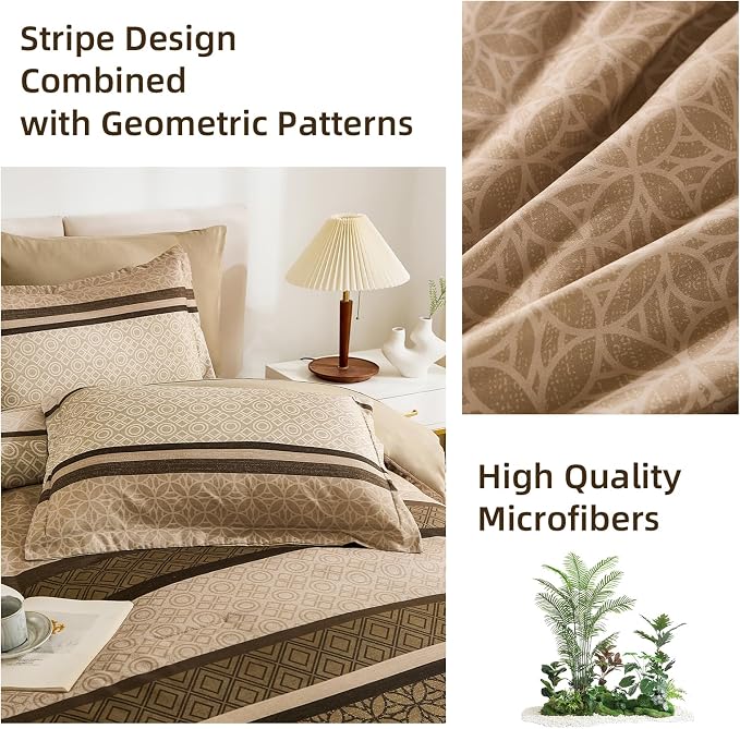 WONGS BEDDING 7 Pieces Comforter Set California King Size, Bohemian Soft - Image 8