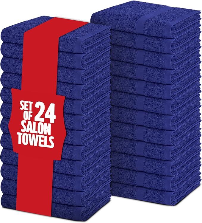 Pearl Linens Pack of 24 100% Cotton Hand Towels, Salon Towels - Image 5