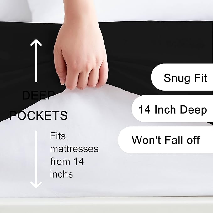 Hotella 100% Microfiber 39"x80" Twin XL Fitted Sheet Only, Hotel Quality Stay - Image 2