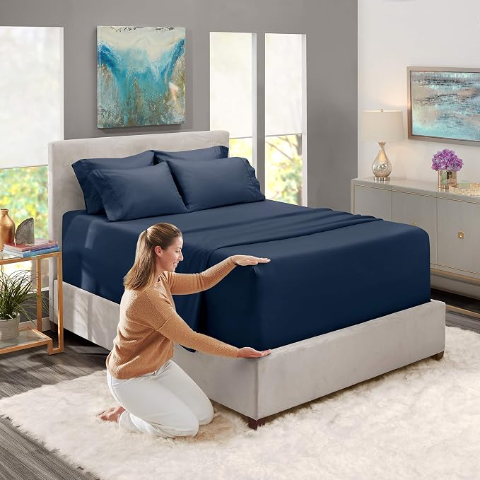 Hearth & Harbor Extra Deep Pocket Queen Sheets Sets - Image 3