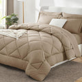 CozyLux King Size Comforter Set Taupe by CozyLux