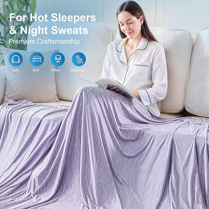 KMUSET Cooling Blanket Twin, Double Sided Summer Cooling Blankets - Image 8