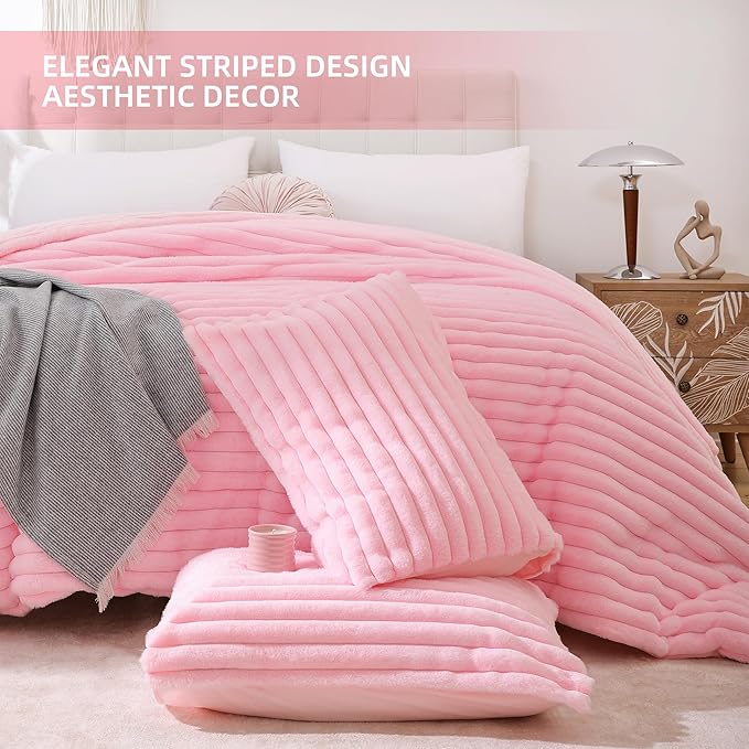 Smoofy Fluffy Full Size Comforter Sets 3 Pieces - Image 3