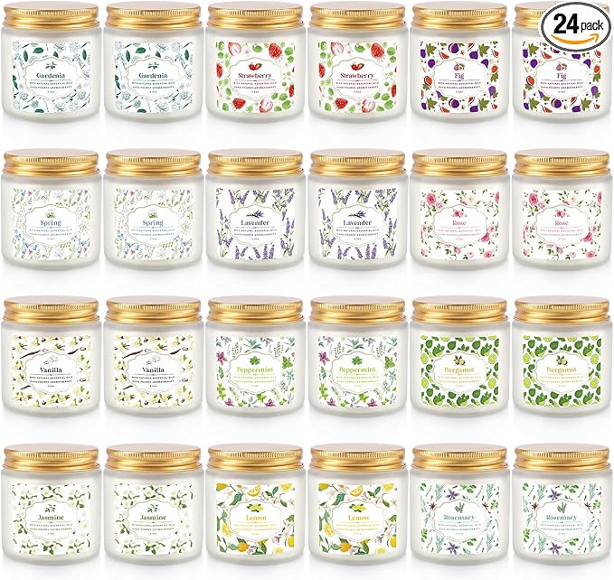 Scented Candle Set 24 Pack, Candle by Howemon