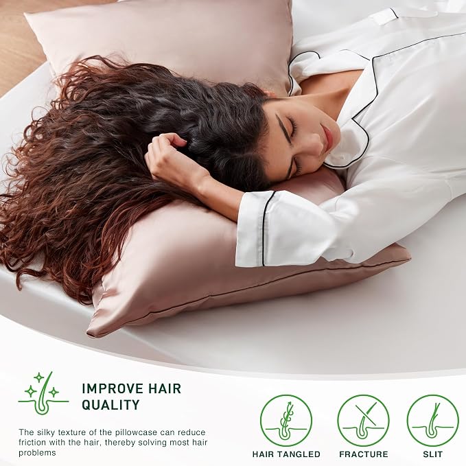 Love's cabin Satin Pillowcase Set of 2 King Size 20x36, Cooling Pillow Covers - Image 3