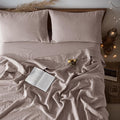 LBRO2M 100% Pure Linen Sheet Set Deep Pocket Up to 16" Bed Sheets Sets by LBRO2MBedding