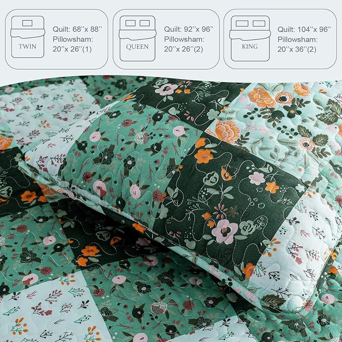 Exclusivo Mezcla Reversible Boho Quilts Queen Size - Image 6