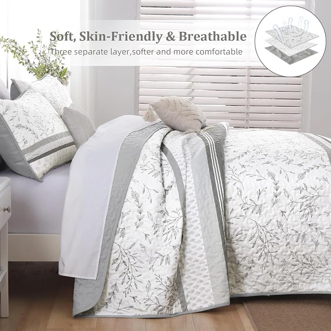 DJY Striped Quilt Set King Size - Image 4