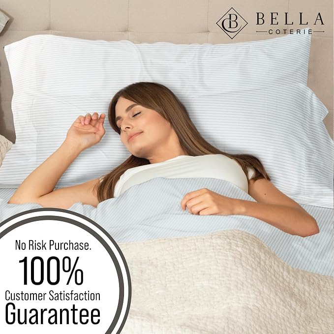 Bella Coterie | Luxury Bamboo Viscose Queen Size Pillowcase Set | 100% - Image 5