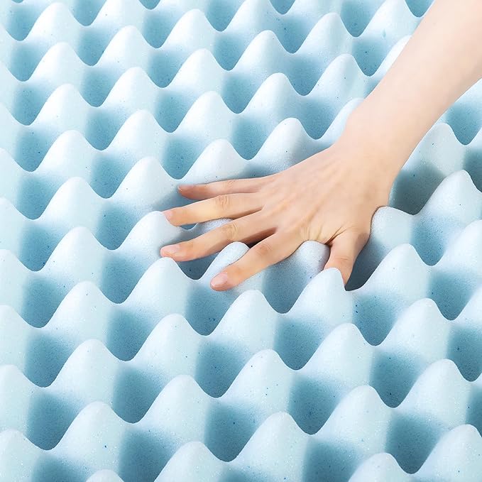 Best Price Mattress 4 Inch Egg Crate Memory Foam Mattress Topper - Image 5