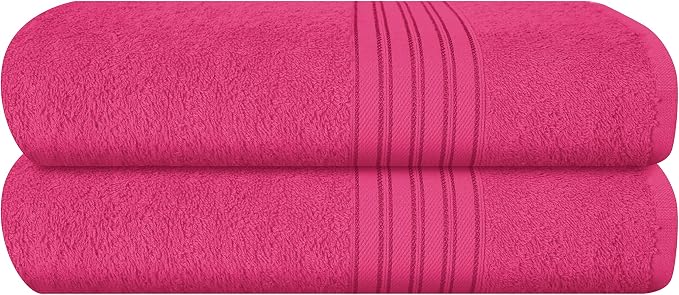 BOUTIQUO 100% Cotton 2 Pack Bath Towel Set 28x55, Eco-Friendly Large Bath Towels by BOUTIQUO