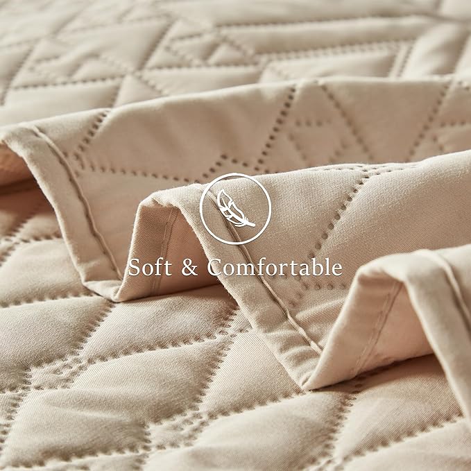 akkialla King/Cal King Size Quilt Bedding Set, Modern Style Geometric Pattern - Image 6