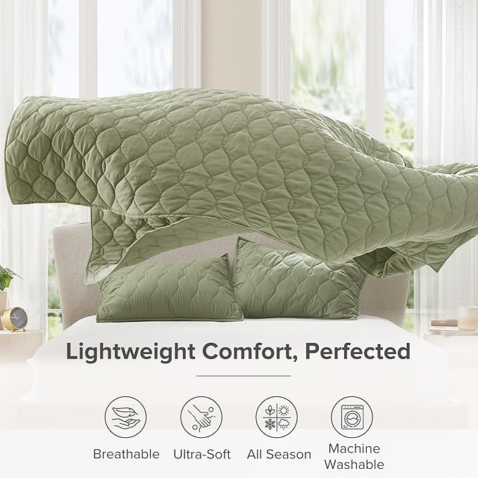 Comfort Spaces Twin Quilt Set Modern Reversible Ogee Coverlet Twin Bedding Set - Image 3