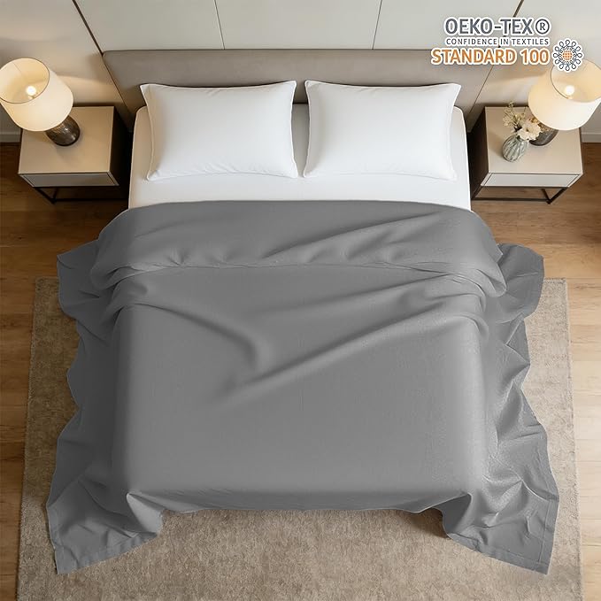 HBHLFZ Twin Flat Sheets Only 2 Pack - Image 2