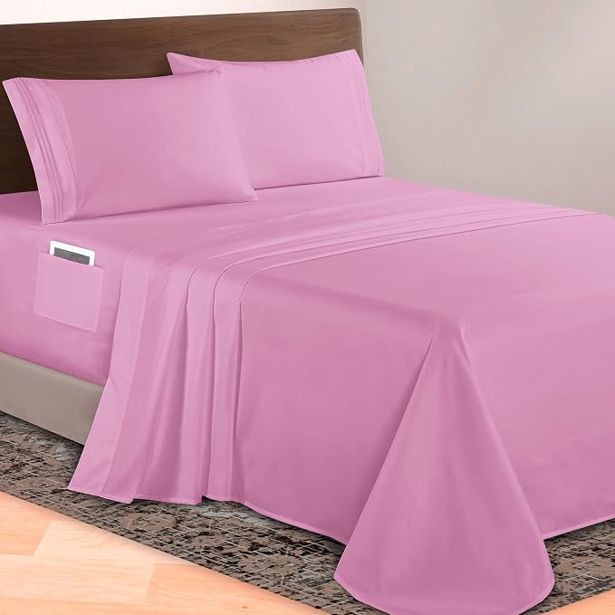 Elegant Comfort Luxurious 1500 Premium Hotel Quality Microfiber 4-Piece Sheet by ELEGANTCOMFORT