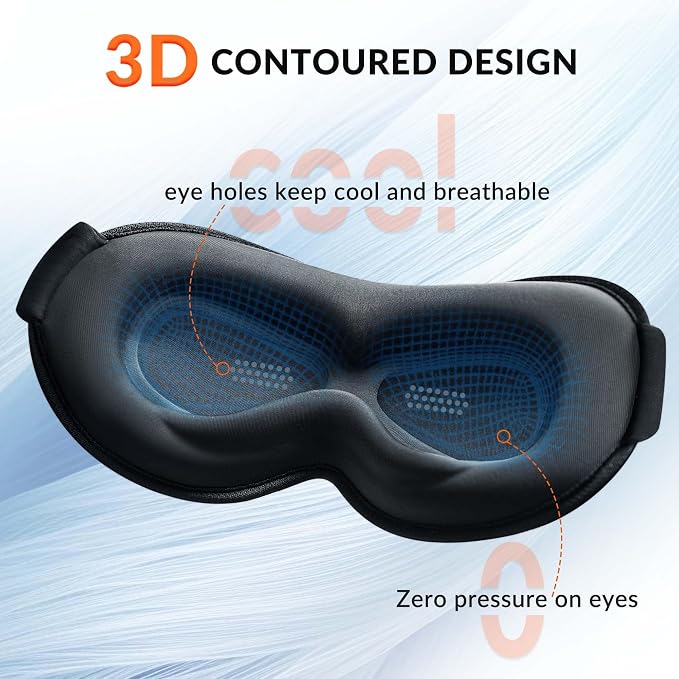 Blackout Eye Mask for Sleep, Women Men Sleeping Mask for Lash Extensions - Image 5