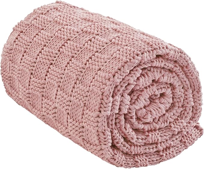 Knitted Weighted Blanket for Adult, No Beads Heavy Blanket 60” x 80'' 10lbs by Unknown