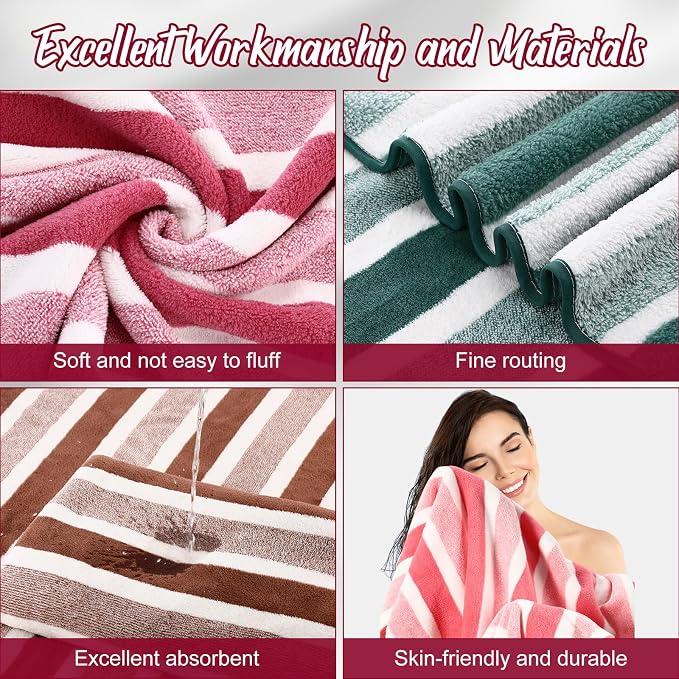 SmoothNovelty 18 Pack Microfiber Bath Towels Bulk 27'' x 60'' Oversized Size - Image 3