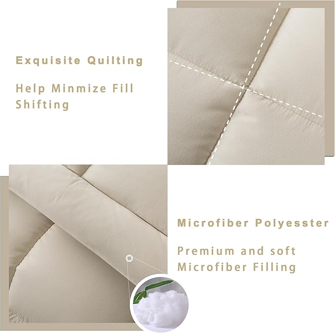 DOWNCOOL Queen Comforter Set -All Season Bedding Comforters Sets - Image 4