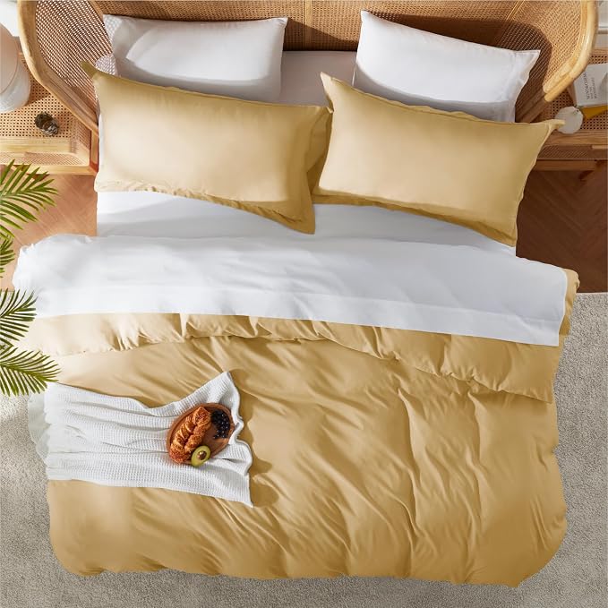 Nestl Camel Gold Duvet Cover Queen Size - Image 5