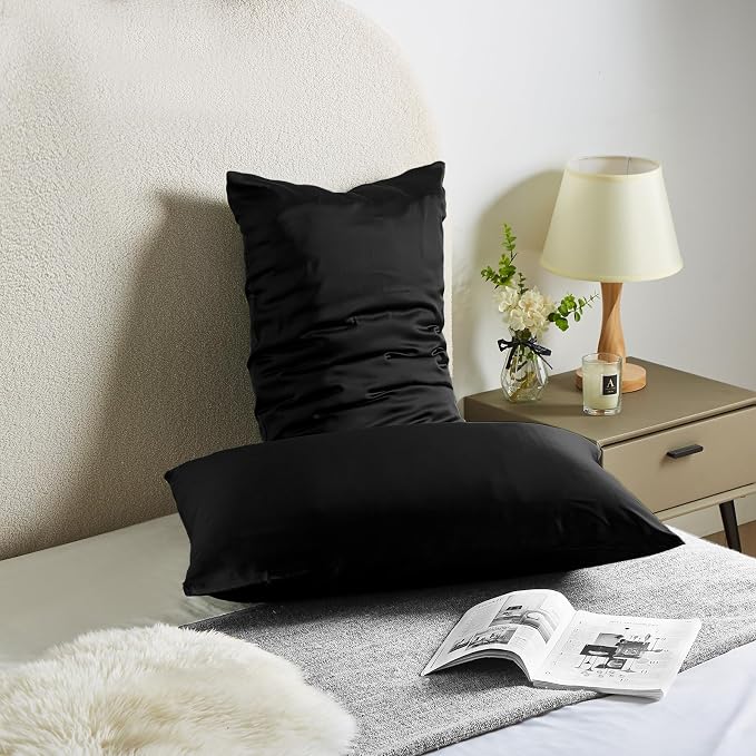 Silk Pillow Cases 2 Pack Mulberry Silk Pillow Cases Soft Breathable Both Sided - Image 2