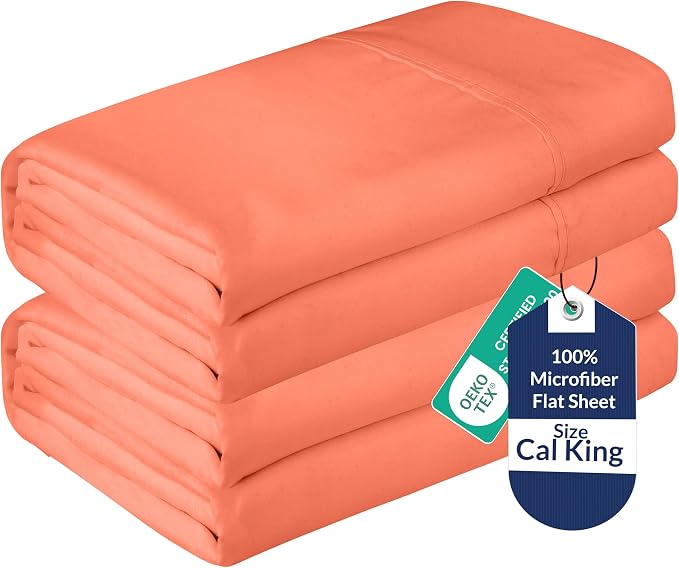 Royale Linens 2 Pack Bulk Flat Sheet Set by ROYALELINENS