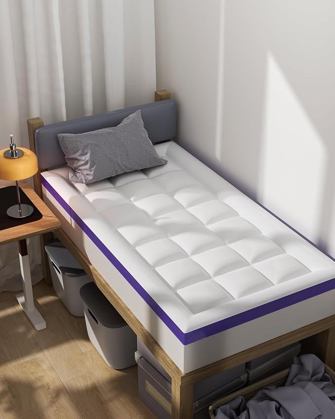 ChiXpace Dual Layer 4 Inch Memory Foam Mattress Topper Full XL - Image 9