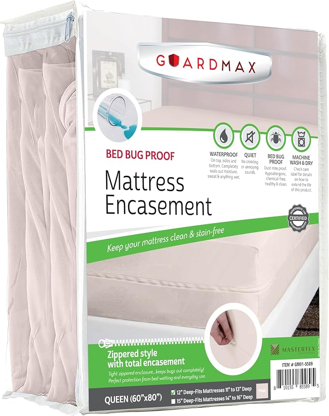 Guardmax Jersey Knitted Queen Zippered Mattress Encasement by Guardmax