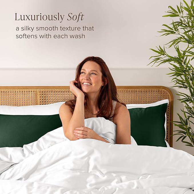 Bare Home 100% Rayon Made from Bamboo Luxury Body Size Cooling Pillowcase - Image 2