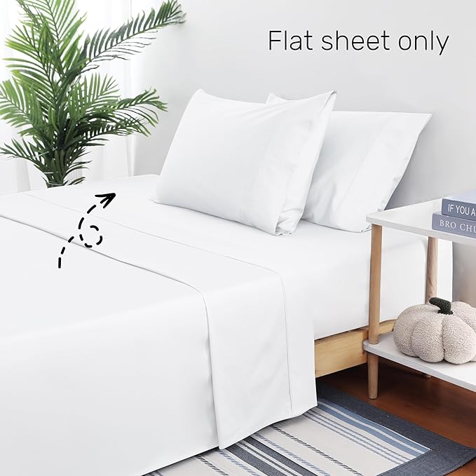 Flat Sheet Only 2 Pack, Calking Size 400 Thread Count 100% Egyptian Cotton Flat - Image 6
